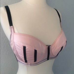 Bombshell boudoir pink and black sexy bra 30DD D